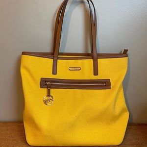 Michael Kors Large Kempton Sunflower Yellow Tote